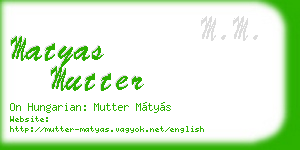 matyas mutter business card
