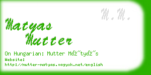 matyas mutter business card